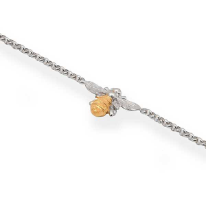 Single bee bracelet in gold and silver