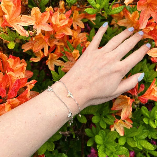 Four Bee Bracelet - Silver & Gold - Image 2